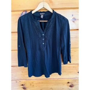 Bit&Bridle Black Top Cotton Women’s Top S